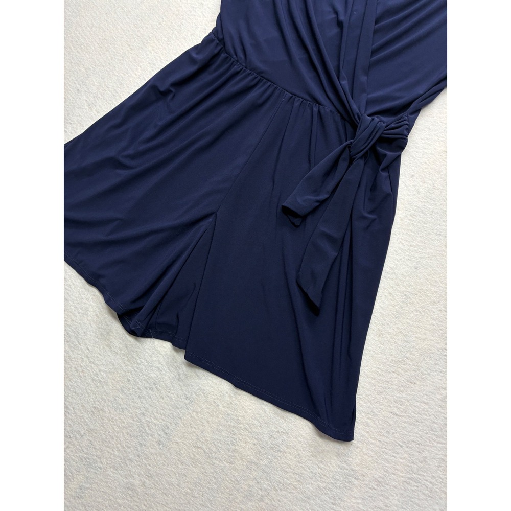 Annalee + Hope Sleeveless Romper Quiet Luxury Wrap Tie Waist XL Navy Blue - Picture 6 of 10